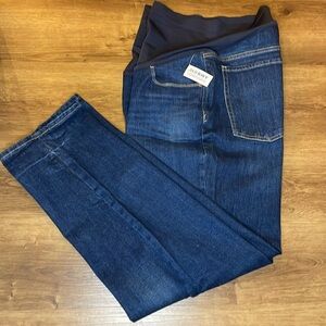 Old Navy Maternity Full Panel OG Loose Women’s 18 Long Dark Wash Faded Jeans
